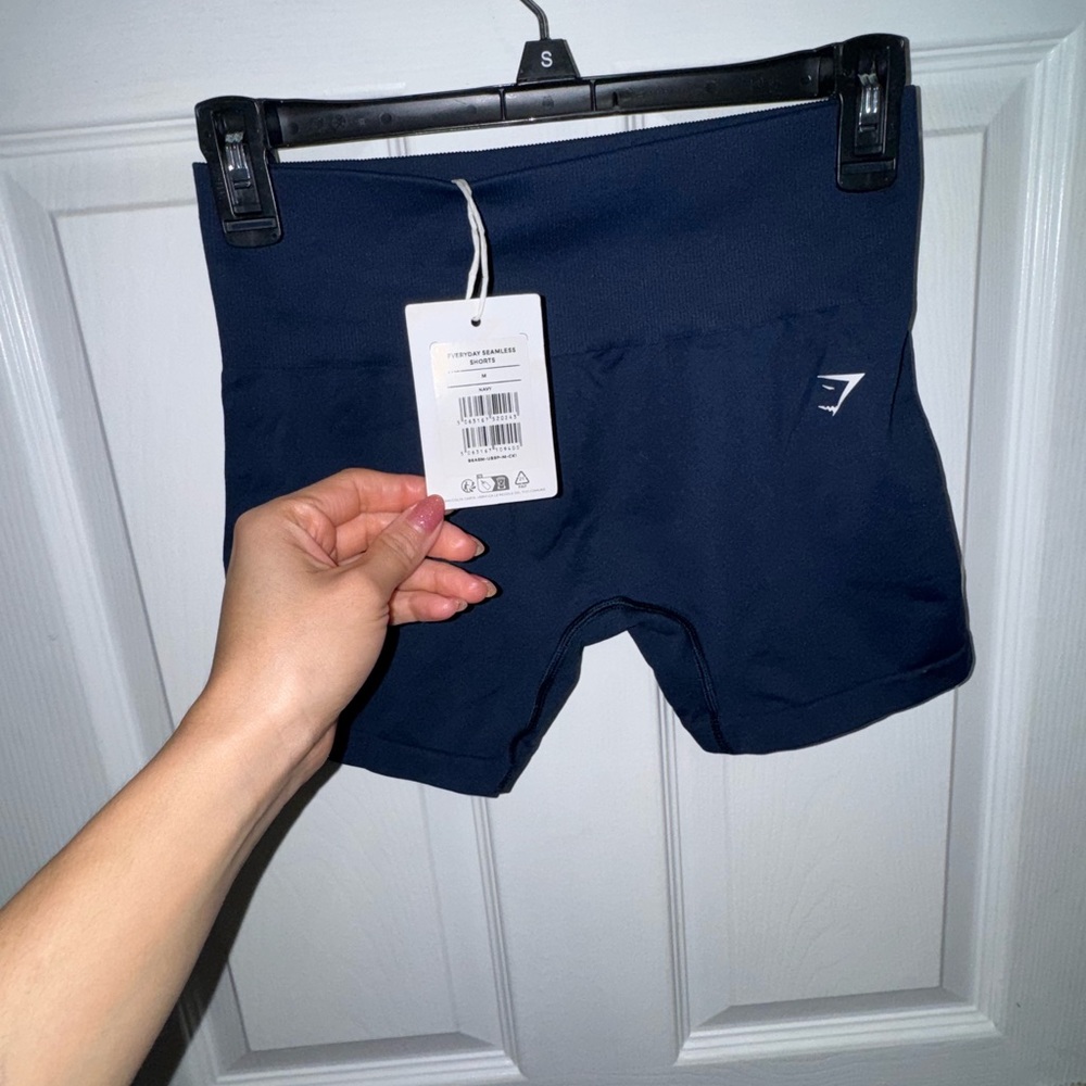 Women's Navy Blue Gymshark Shorts